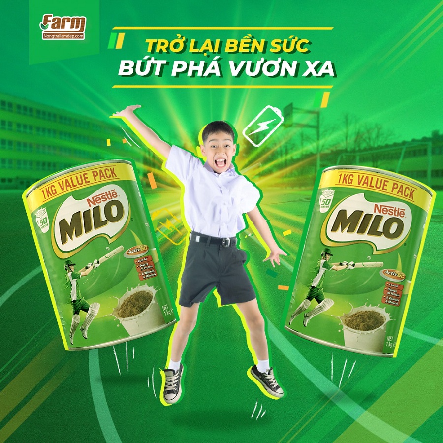 Sữa bột Nestle Milo tăng chiều cao cho bé từ 2 tuổi 1kg  Healthy Care QTM