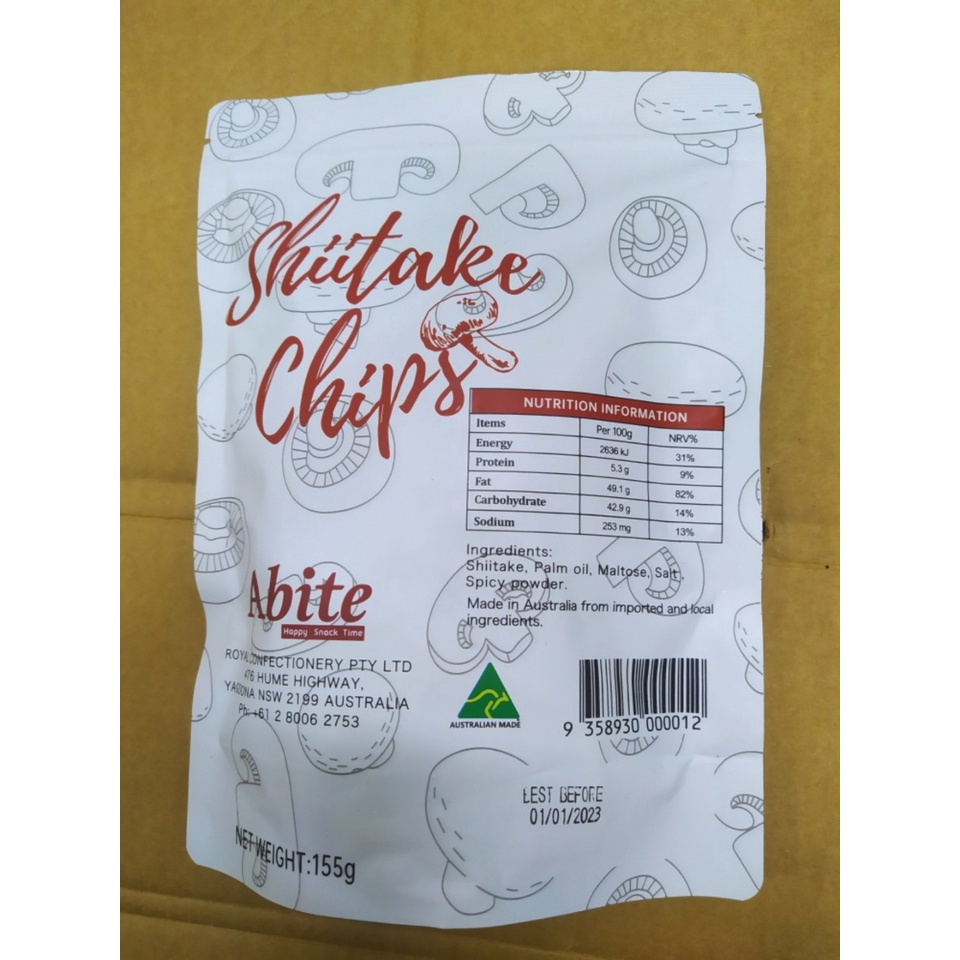 Snack nấm hương khô Đông Cô Extaste Shiitake Mushroom nhập khẩu Úc giàu chất dinh dưỡng và tốt cho sức khỏe QT022