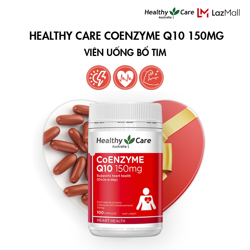 Viên uống bổ tim mạch Healthy Care Coenzyme Q10 100 viên