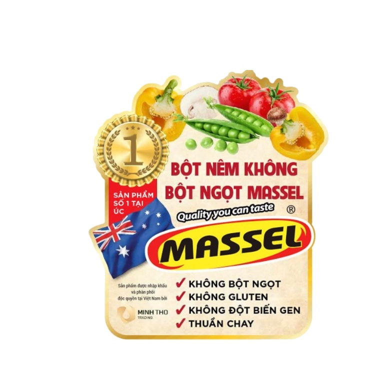 Hạt nêm Massel không bột ngọt 168gr mẫu mới vị rau củ Quà Tặng Mẹ