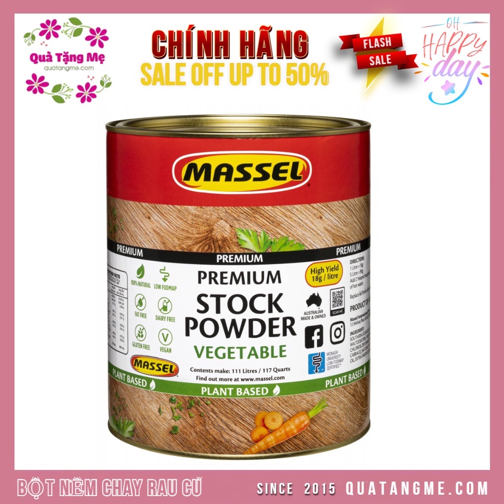 Bột nêm Massel Advantage Classic Vegetable Stock Powder 2.5kg