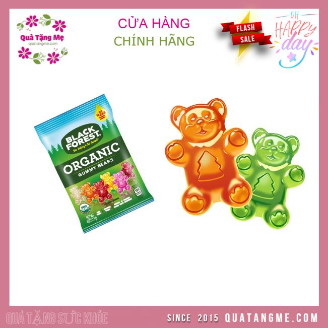 Kẹo dẻo bổ dung Vitamin từ trái cây hữu cơ Black Forest Organic Gummy Bears - Thùng 65 gói - QT150