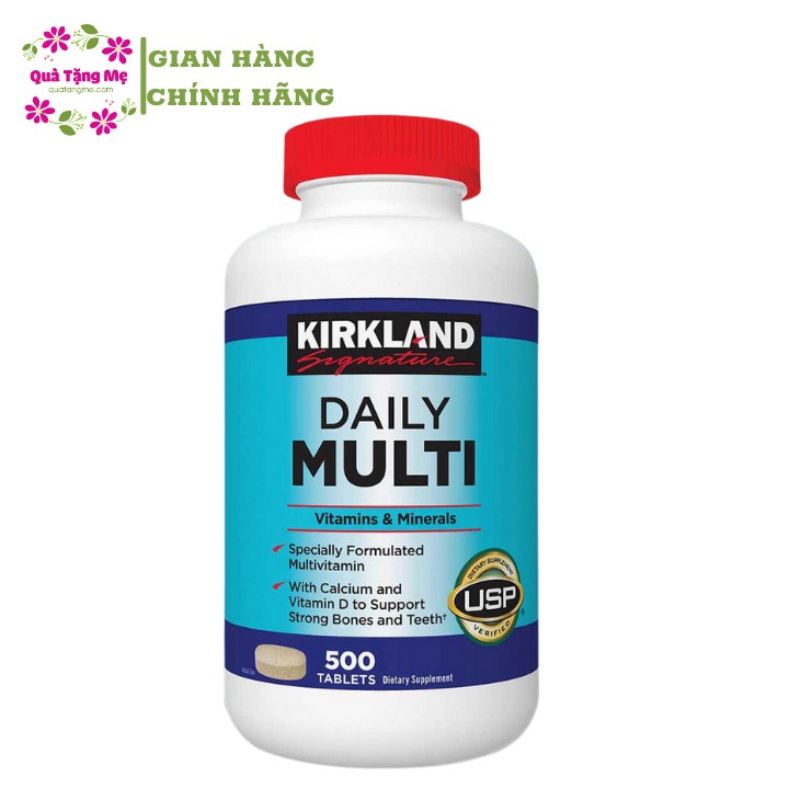 Vitamin tổng hợp Kirkland Daily Multi Vitamins cho người dưới 50 tuổi hộp 500 viên Healthy Care
