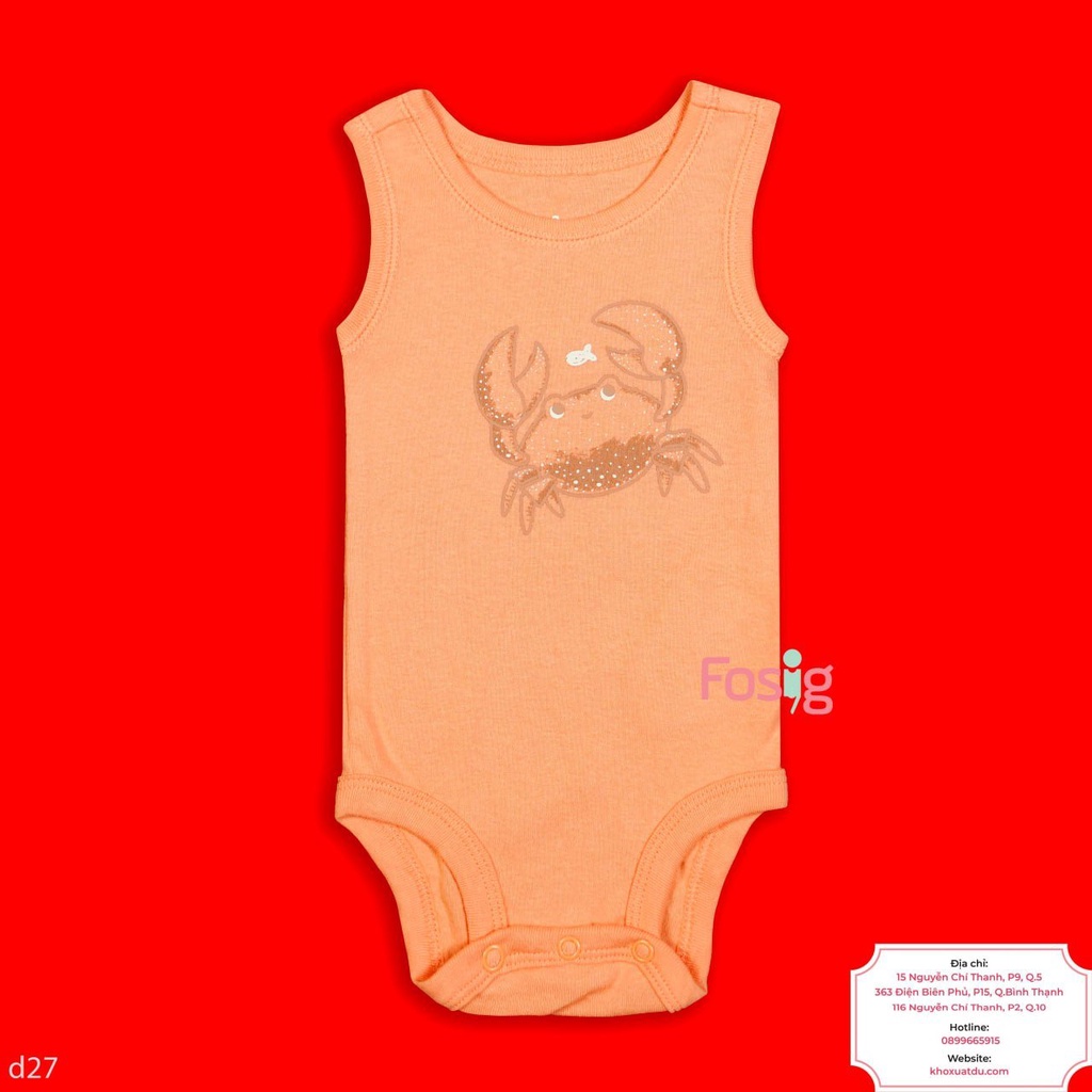 Bodysuit 3 Lỗ Bé Trai Cter50 - Cam Cua Cá