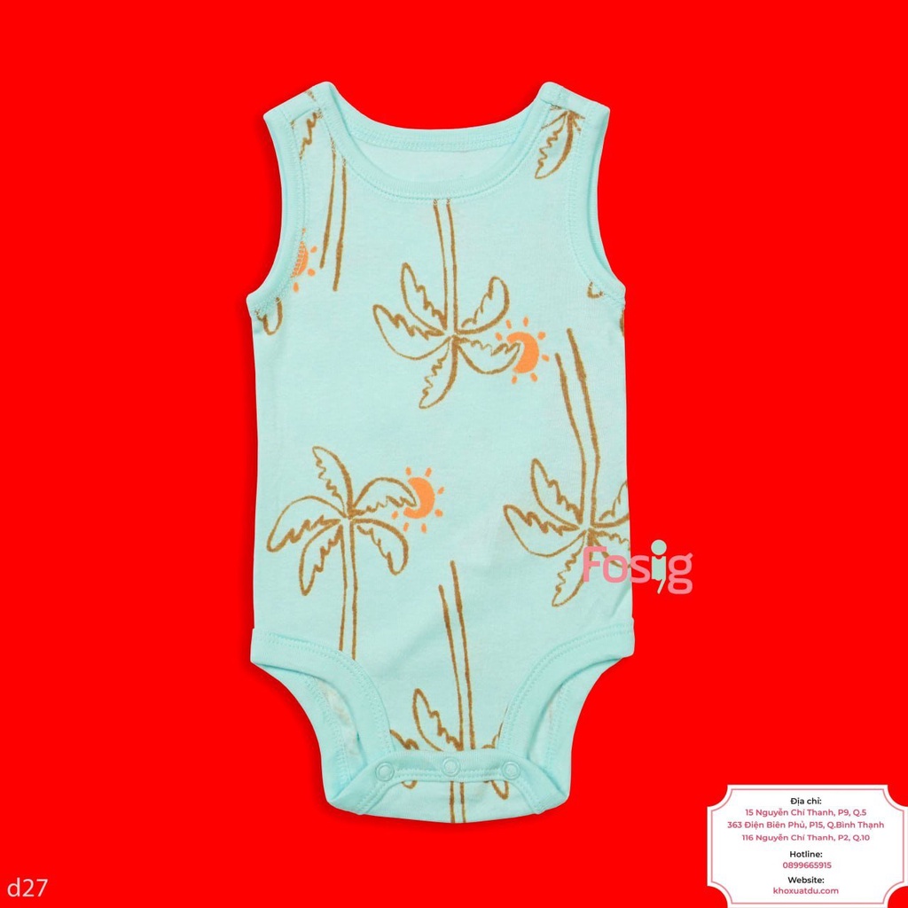 Bodysuit 3 Lỗ Bé Trai Cter50 - Xanh Cây Dừa 3L
