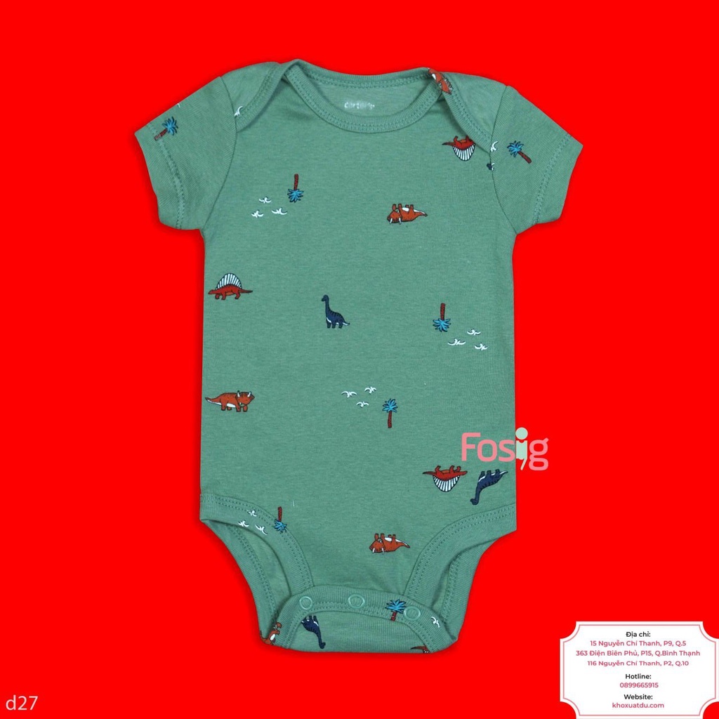 Bodysuit Tay Ngắn Bé Trai Cter50 - Xanh Rêu KL