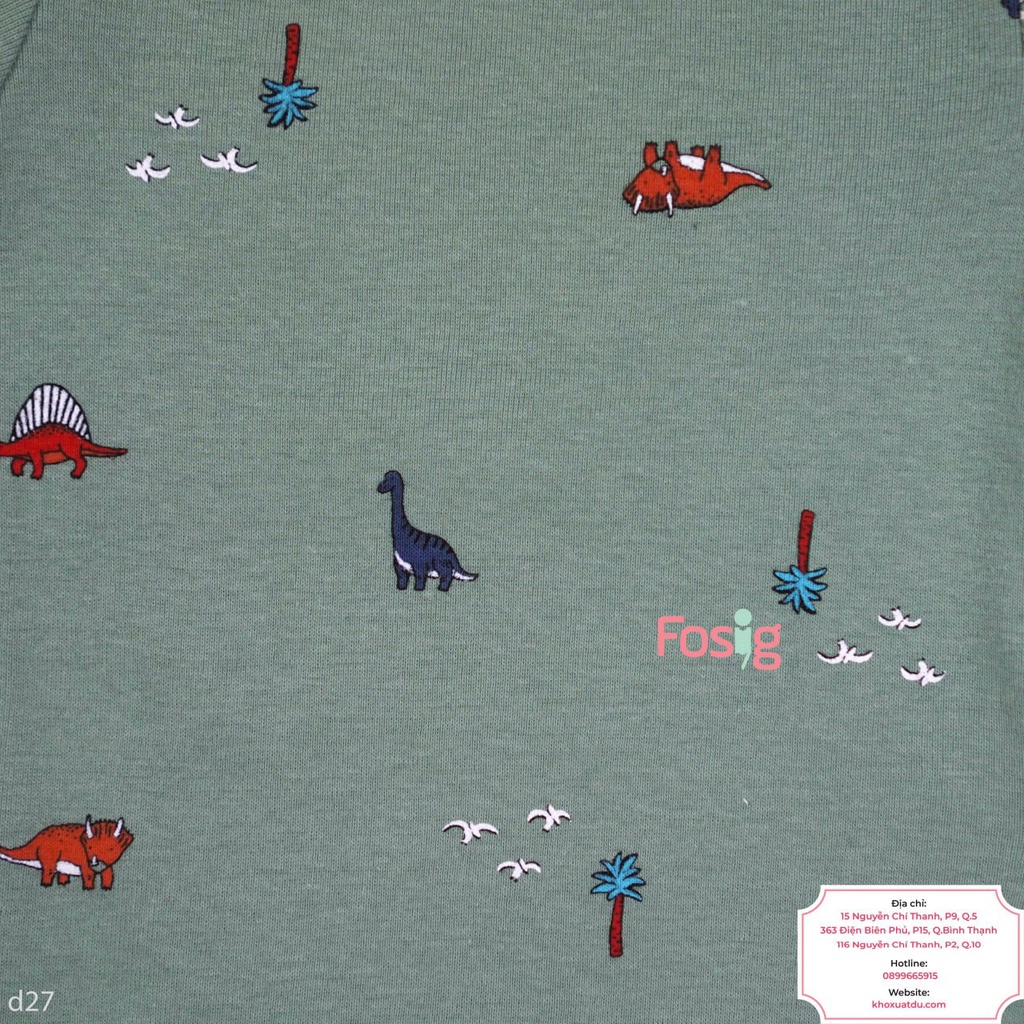 Bodysuit Tay Ngắn Bé Trai Cter50 - Xanh Rêu KL