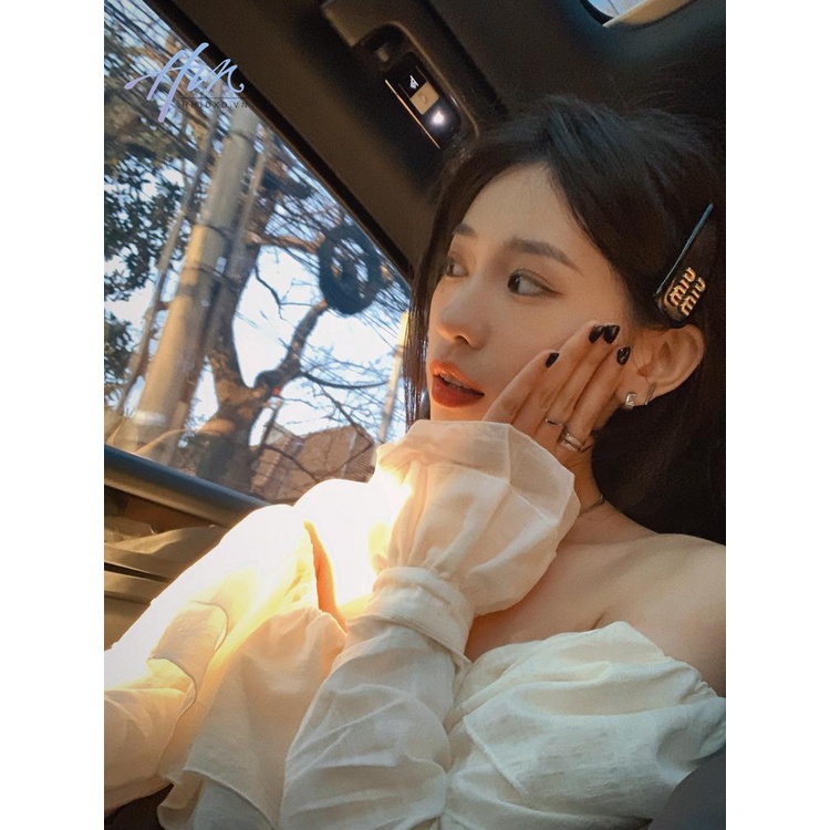 Áo Sơ Mi Tay Dài Phối Bèo Phong Cách Hàn Quốc Thời Trang Cho Nữ