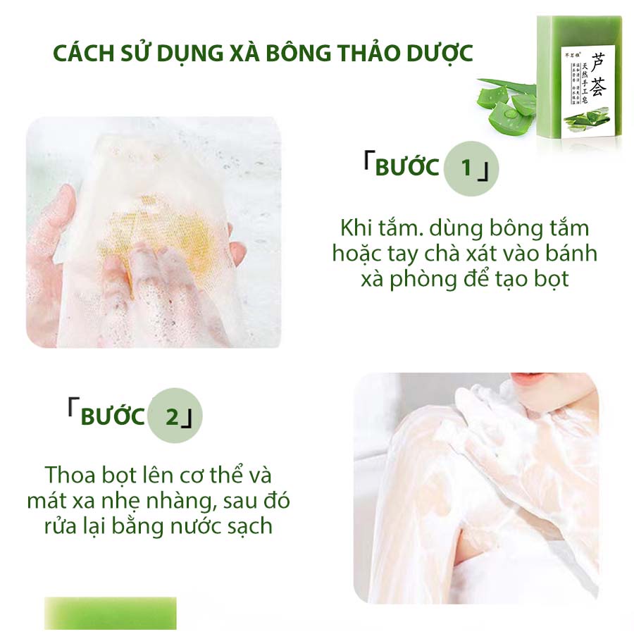 Xà bông thảo dược, xà phòng tắm thảo dược mát da giảm mụn, xà phòng tắm 5 vị