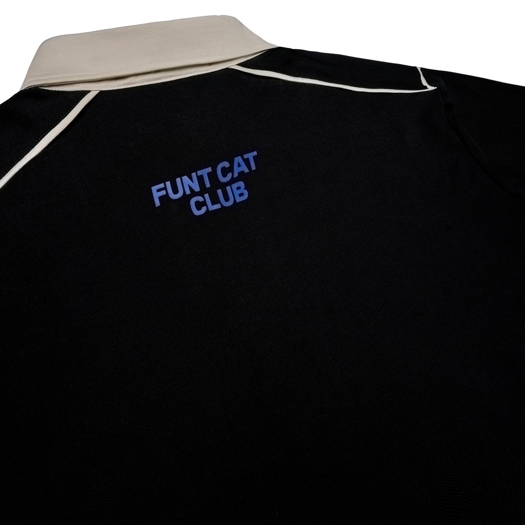 Áo Polo Unisex Tay Lỡ FUNT CATCLUB 100% Cotton Co Giãn, Thoáng Mát