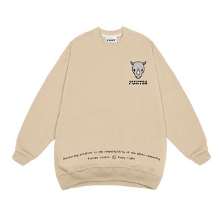  Áo Sweater Unisex FUNT Rare Animals Rhino Trẻ Trung Năng Động 