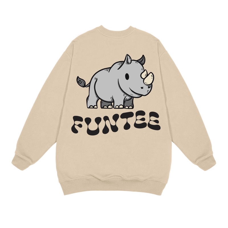 Áo Sweater Unisex FUNT Rare Animals Rhino Trẻ Trung, Năng Động