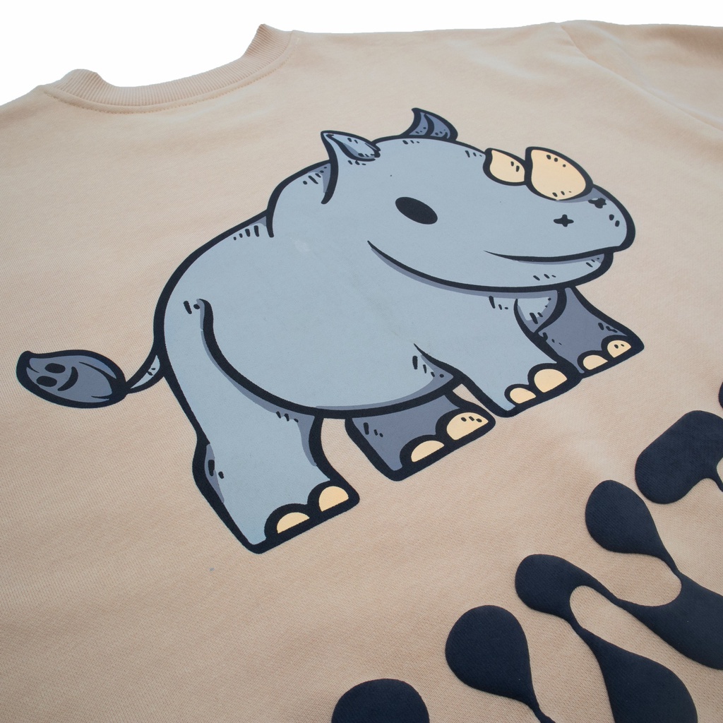 Áo Sweater Unisex FUNT Rare Animals Rhino Trẻ Trung, Năng Động