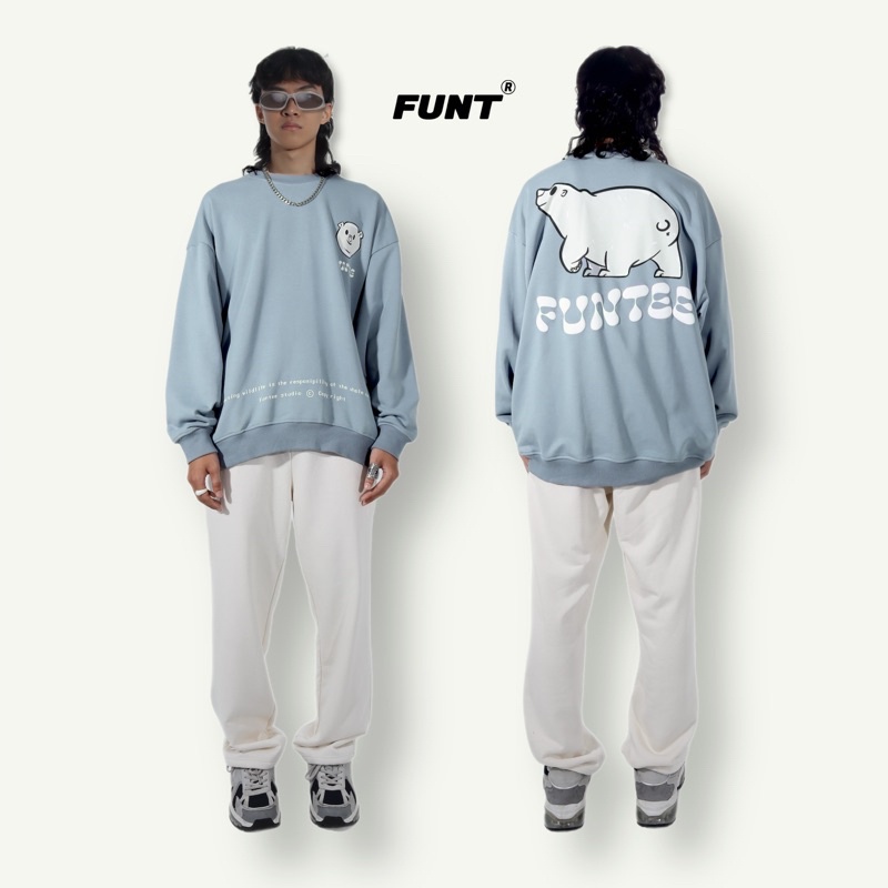 Áo Sweater Nam Nữ Unisex FUNT Rare Animals PolarBear Chất Liệu Bền Bỉ
