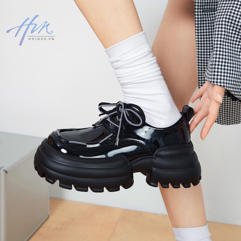 Giày Da Đế Dày Thời Trang Mùa Hè 2023 Cho Nữ