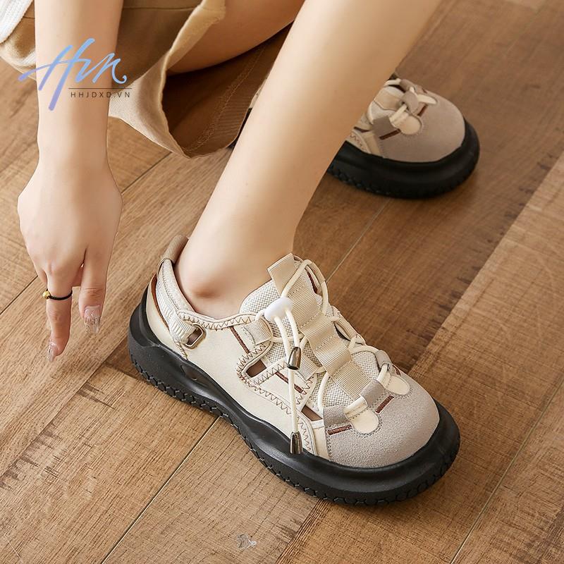 Giày Thể Thao Đế Dày Hở Ngón Màu Trơn Dễ Phối Đồ Thời Trang Phong Cách Mới Năm 2023