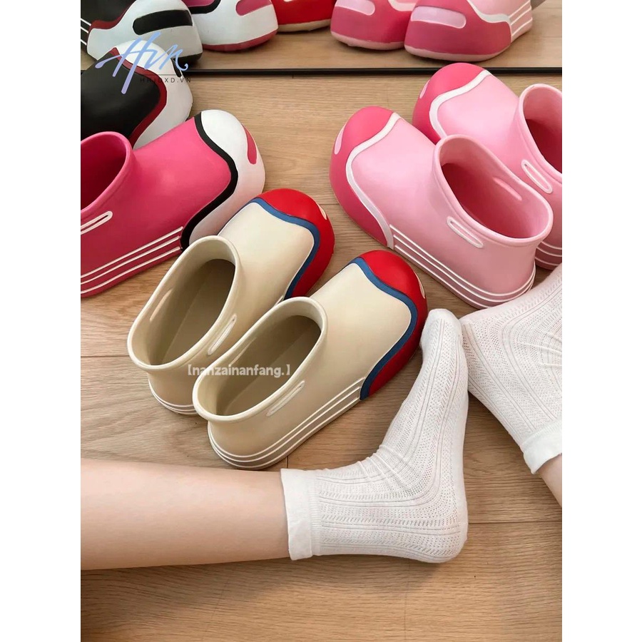 Giày Bốt Đi Mưa Đế Dày Chống Trượt Dễ Phối Đồ Thời Trang Mùa Hè 2023