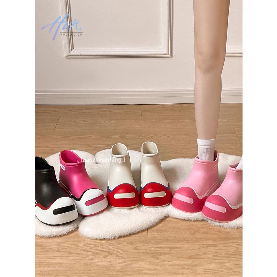 Giày Bốt Đi Mưa Đế Dày Chống Trượt Dễ Phối Đồ Thời Trang Mùa Hè 2023