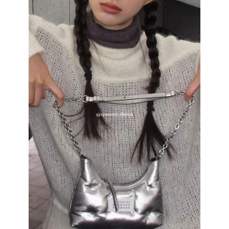 Túi Đeo Vai Hình Đám Mây Màu Bạc mini Phong Cách Hàn Quốc Thời Trang Mới 2023 Cho Nữ