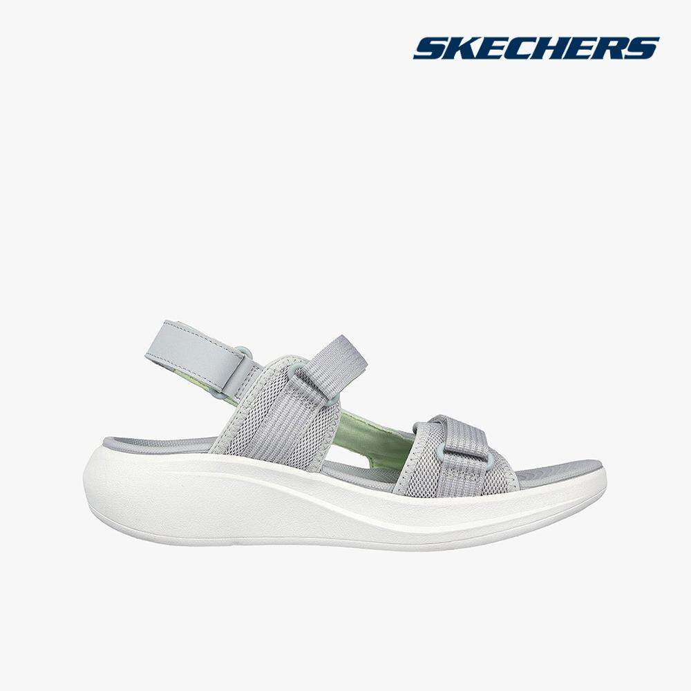 SKECHERS - Giày sandals nữ đế thấp quai ngang thời trang 141600-GRY