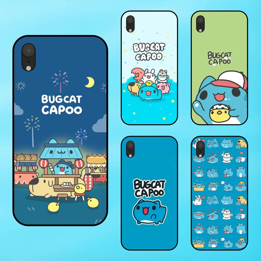 Ốp lưng điện thoại iPhone Xr viền đen Mèo Bugcat Capoo Cute Dễ thương