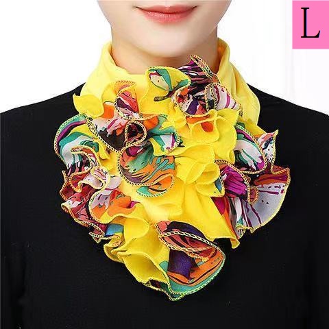 Khăn Choàng Cổ Chiffon Họa Tiết Hoa Thời Trang Hàn Quốc Dành Cho Nữ