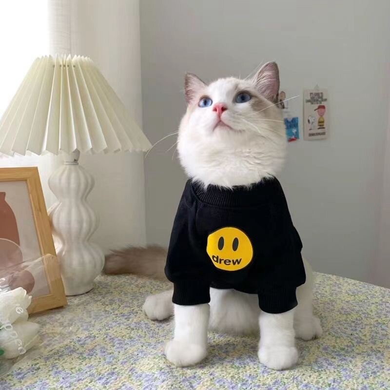 SALE rẻ Quần Áo Dễ Thương Cho Cún Con Áo Len Lông Cừu Mặt Cười Mùa Thu Và Mùa Đông Ấm Áp Cho Mèo Shih Tzu lovelovepet