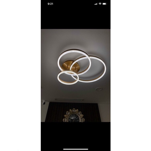 Đèn Ốp Trần 3 Vòng Tròn Trang Trí Nội Thất