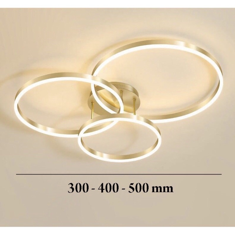 Đèn Ốp Trần 3 Vòng Tròn Trang Trí Nội Thất