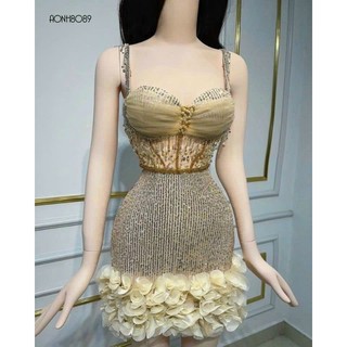 (kèm ảnh thật ) ĐẦM BODY KIM SA RUA ĐÁ ( được kiêm tra hàng trước khi thanh toán )