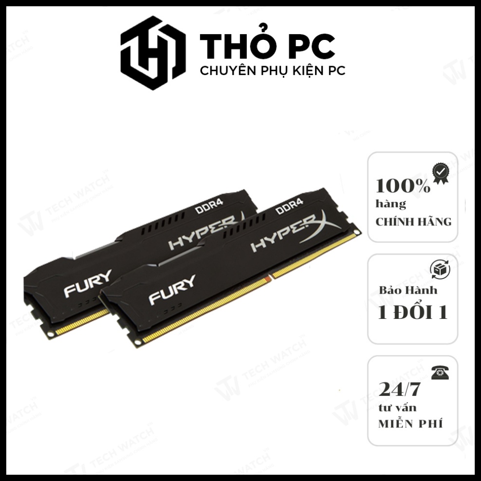 Ram PC DDR4 Kingston HyperX Fury 16GB Bus 2666 hàng mới 100% bh 36 tháng