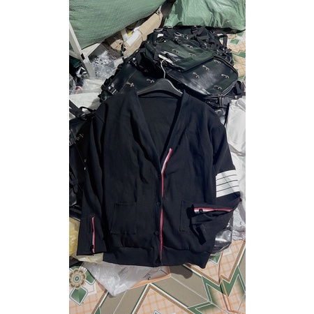 Cadigan thom nẹp dây ảnh thật