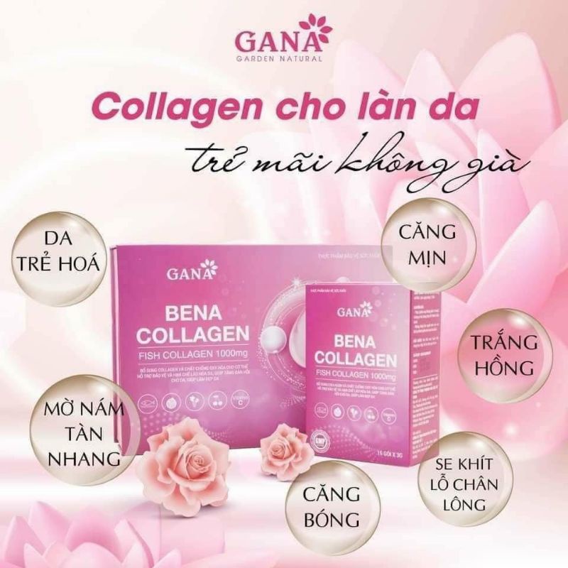 Bena collagen chính hãng giúp da trắng sáng căng bóng mịn màng