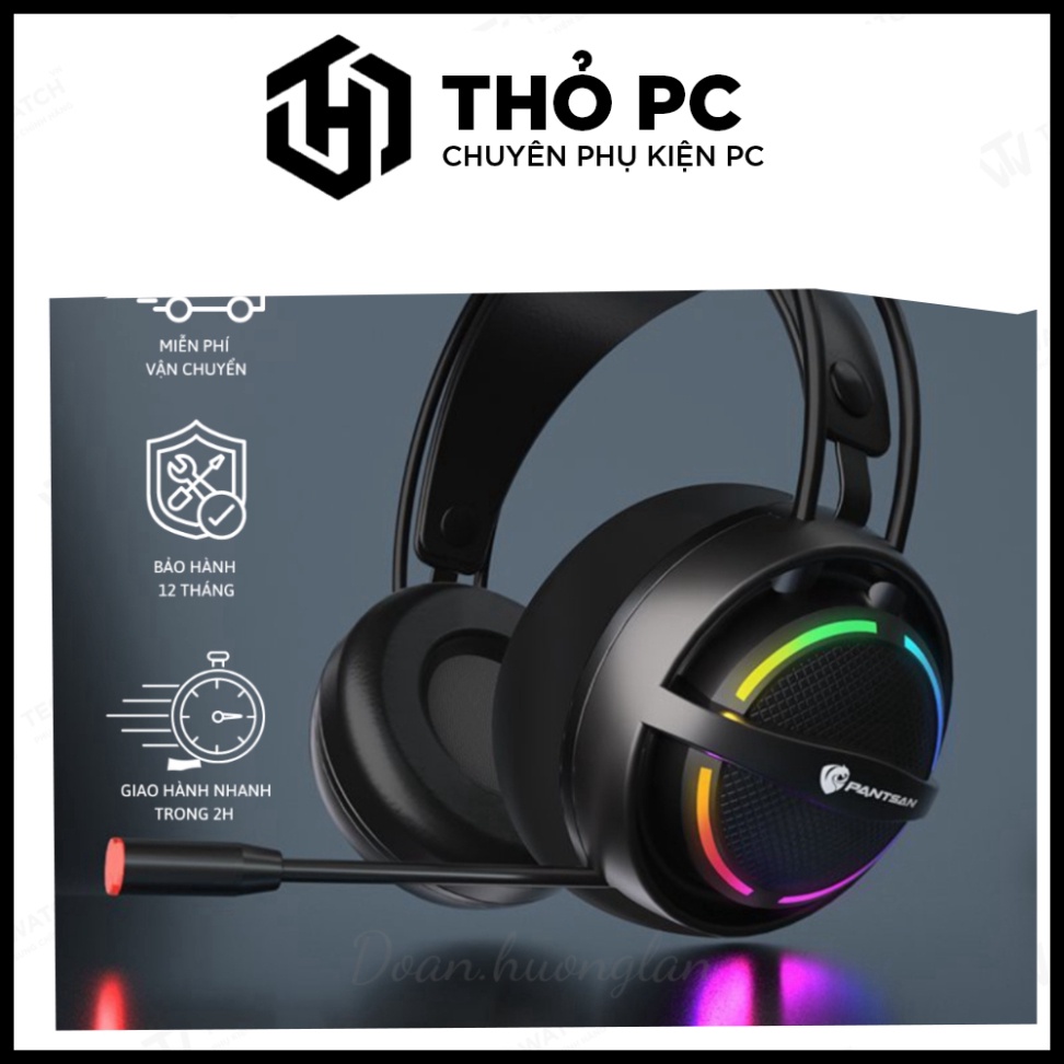 Tai nghe chuyên game PSH 100 led RGB giá rẻ, hàng full box BH 12 tháng