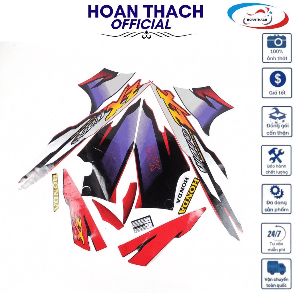 Bộ Tem Xe Máy Wave ZX Vàng Đỏ HOANTHACH SP007334 Trùm Sỉ Đỗ Thiện