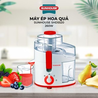 Máy ép hoa quả SUNHOUSE SHD5520, Công suất 260W, Lưới lọc lớn, tính năng vượt trội, lọc gấp 2 lần lưới lọc thường