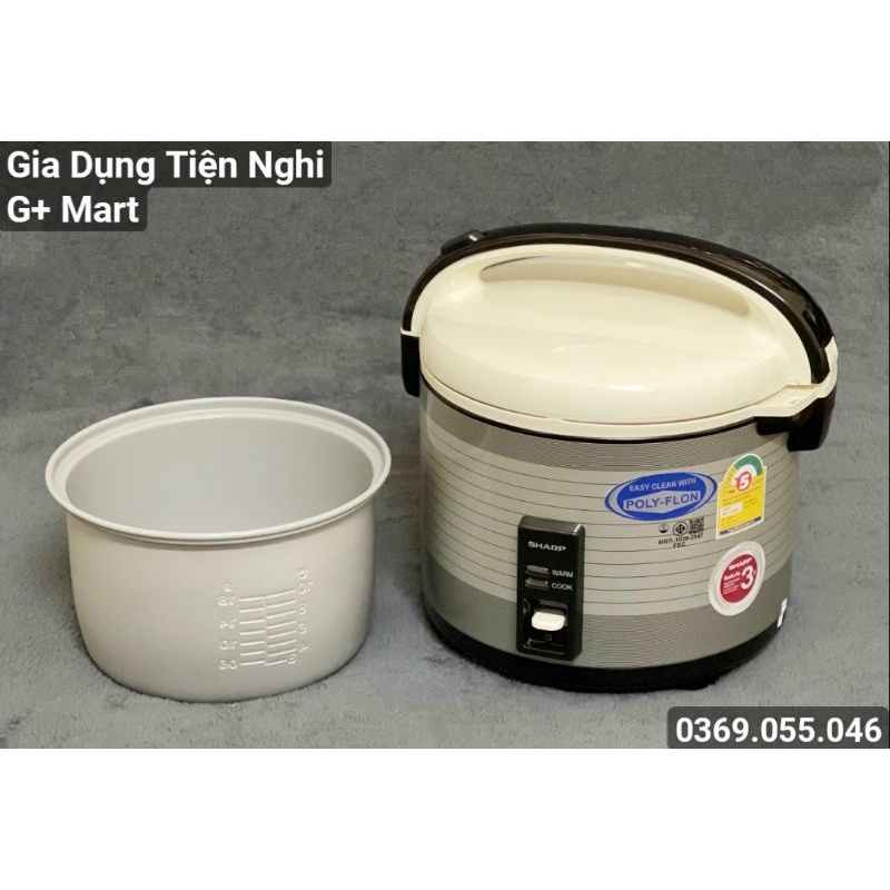 Nồi Cơm Điện Cao Cấp SHARP KS-1800T Nhập Khẩu Thái Lan 600W 1,8L Bảo hành 12 tháng - Giadungtiennghigmart