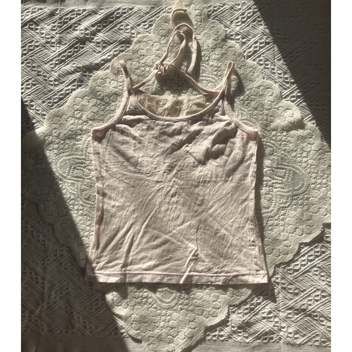 Cami 2 dây phối ren y2k