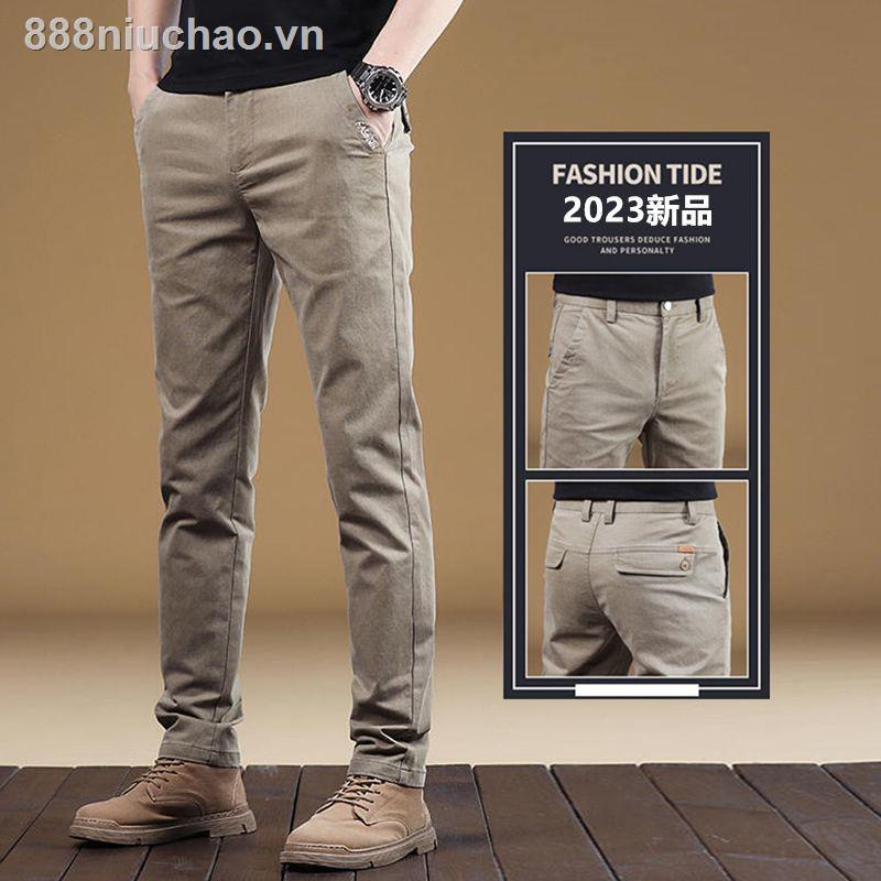 Quần Kaki Dài Dáng Ôm Vải cotton Mỏng Thời Trang Cao Cấp Cho Nam