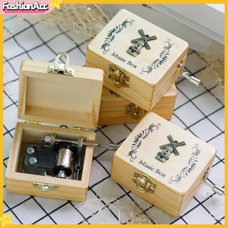 <FA> Hộp nhạc gỗ họa tiết động vật/tàu thuyền cho bé