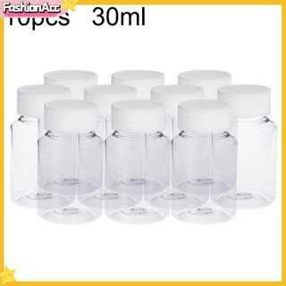 <FA> Set 10 lọ nhựa trong suốt 30ml đựng thuốc tiện dụng