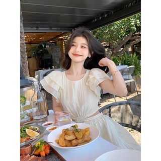 Đầm maxi voan khoét eo _ L479