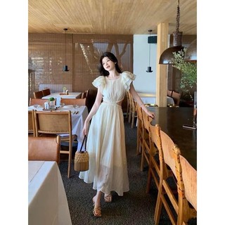 Đầm maxi voan khoét eo _ L479