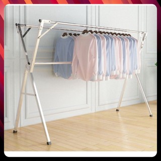 Sào phơi đồ X co giản 1,35-2m không rỉ tặng kẹp móc