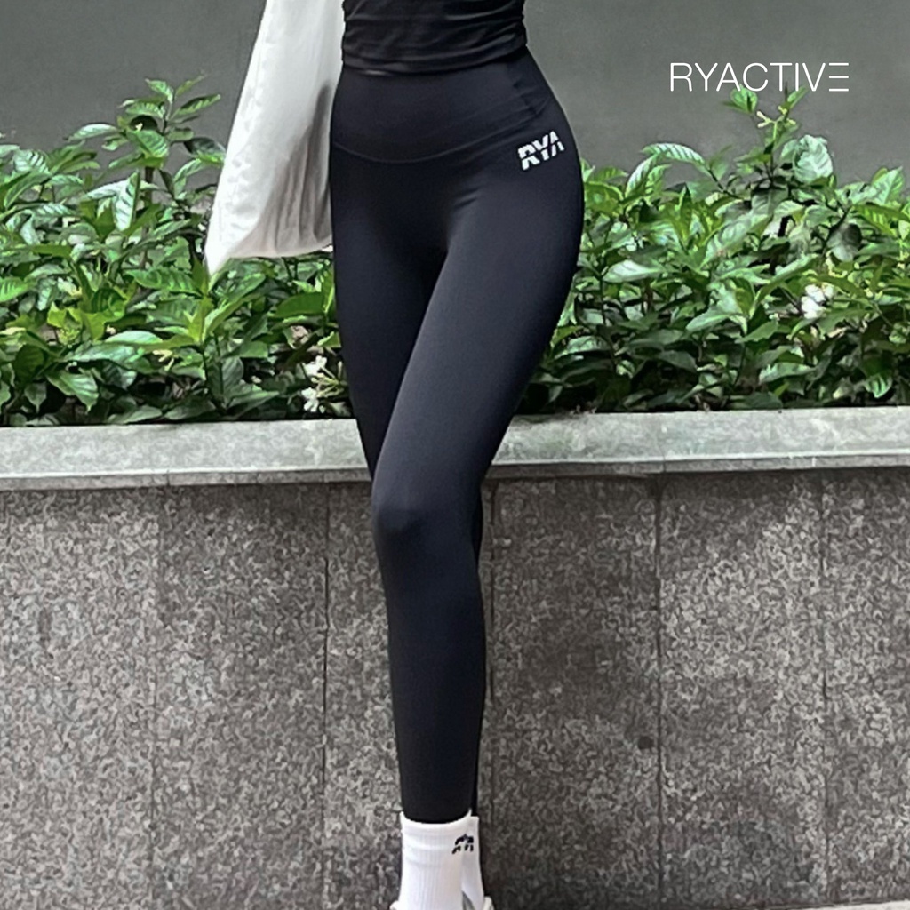 Quần tập yoga/thể thao lưng cao RYACTIVE - RYA Legging màu đen