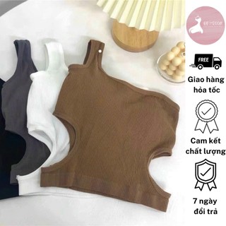 Áo bra có đệm ngực khoét eo ,lệch vai 3 màu 21room