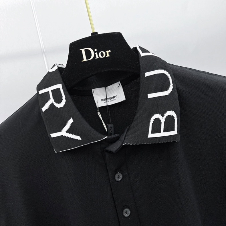 Áo polo nam BBR cotton cá sấu 100% Trơn Pha Dệt Chữ Quanh Cổ Kiểu Dáng Basic Siêu Cháy Phố 2023