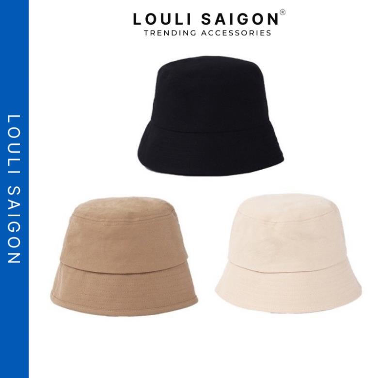 Nón bucket vành cụp LOULI SAIGON trơn phong cách Unisex Ulzzang