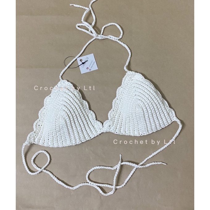 Bikini top bằng len crochet by ltl