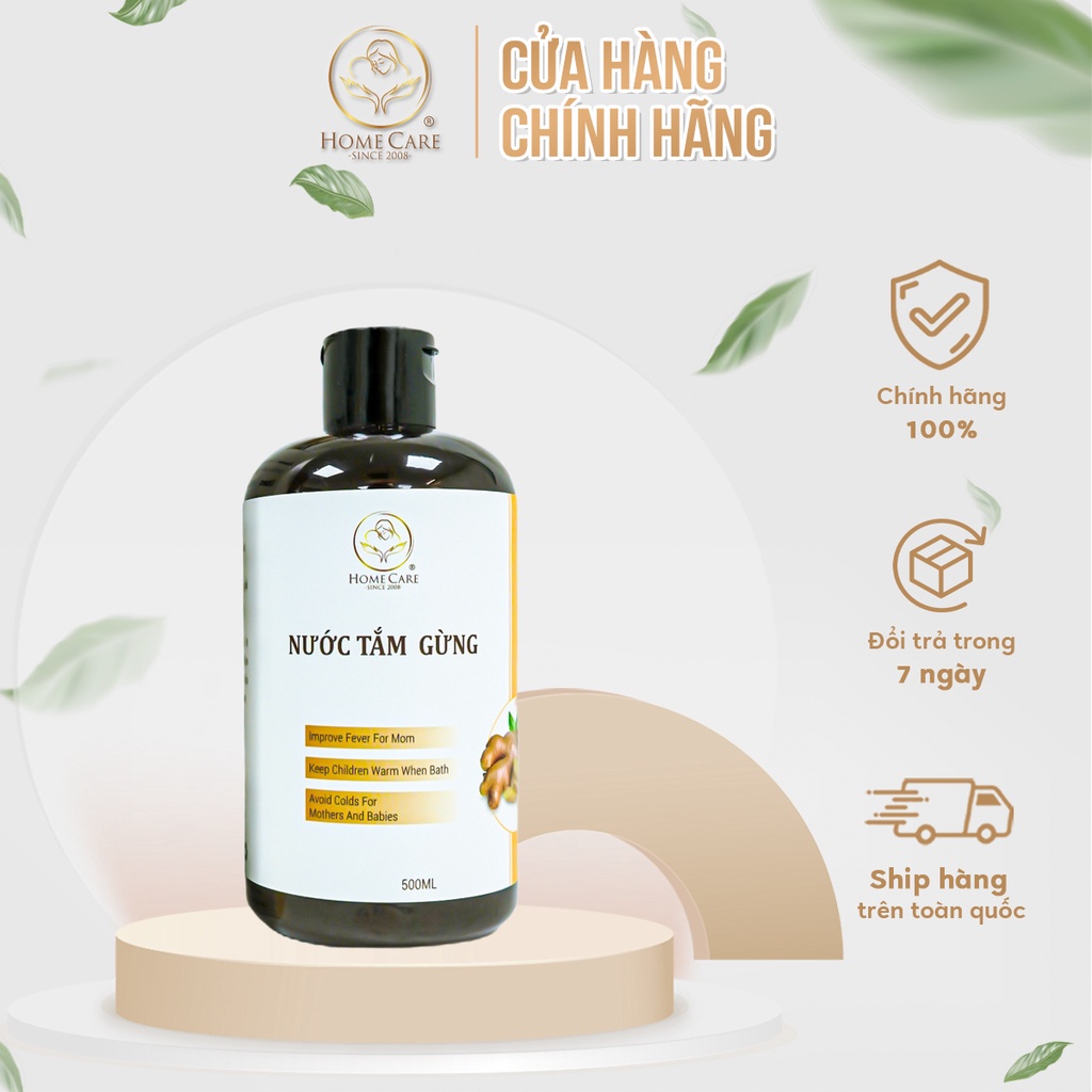 Nước tắm gừng giữ ấm cho mẹ và bé Home care - chai 500ml